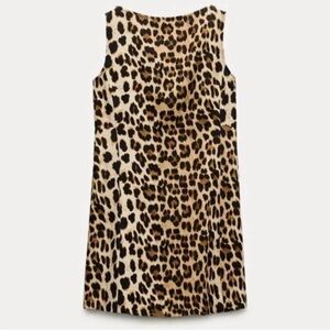 ZARA Leopard Print Sleeveless Dress - NEVER WORN!